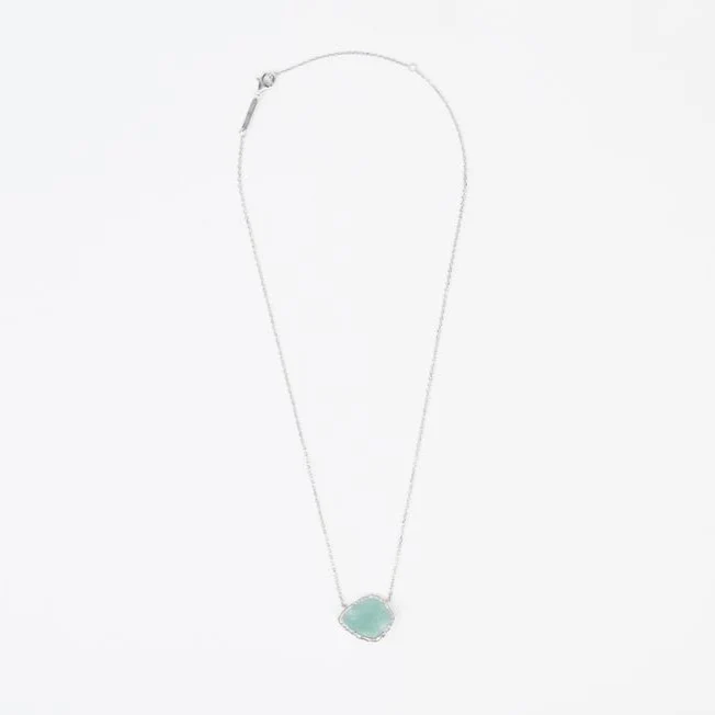 Horizontal Necklace in Aquamarine - Image 3