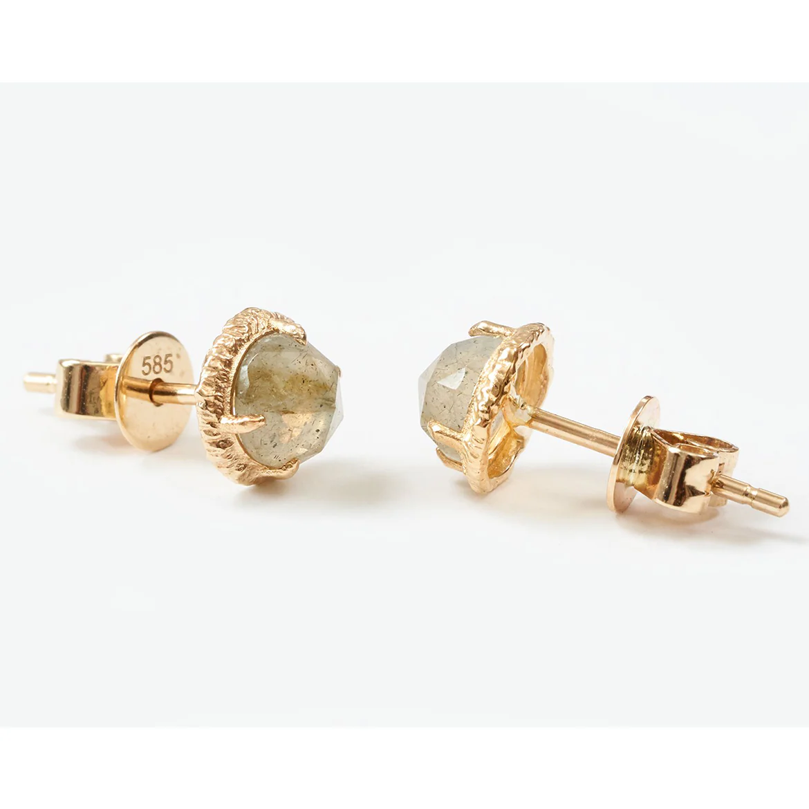Labradorite Gold Earrings - Image 4