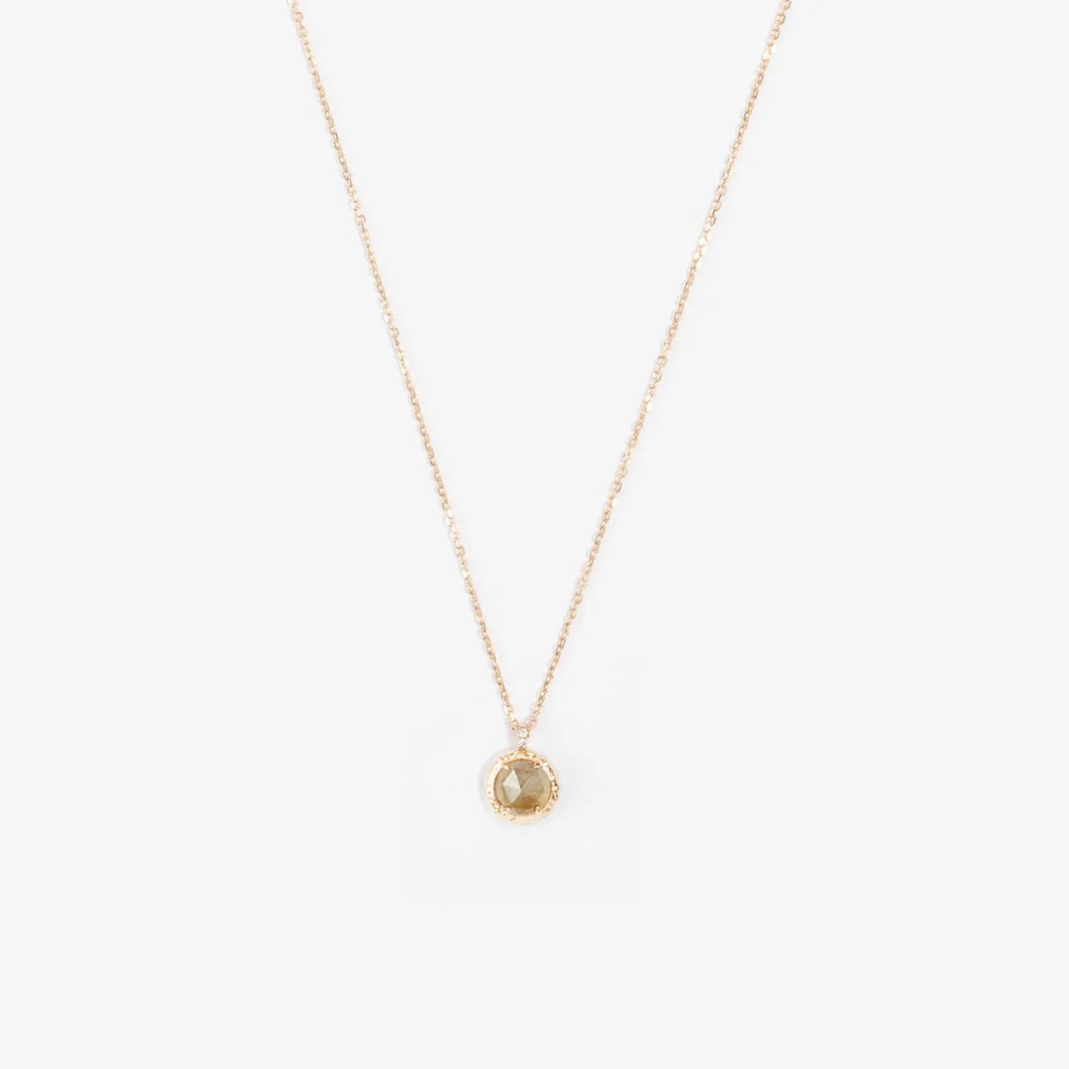 Mini Round Necklace in Labradorite - Image 3