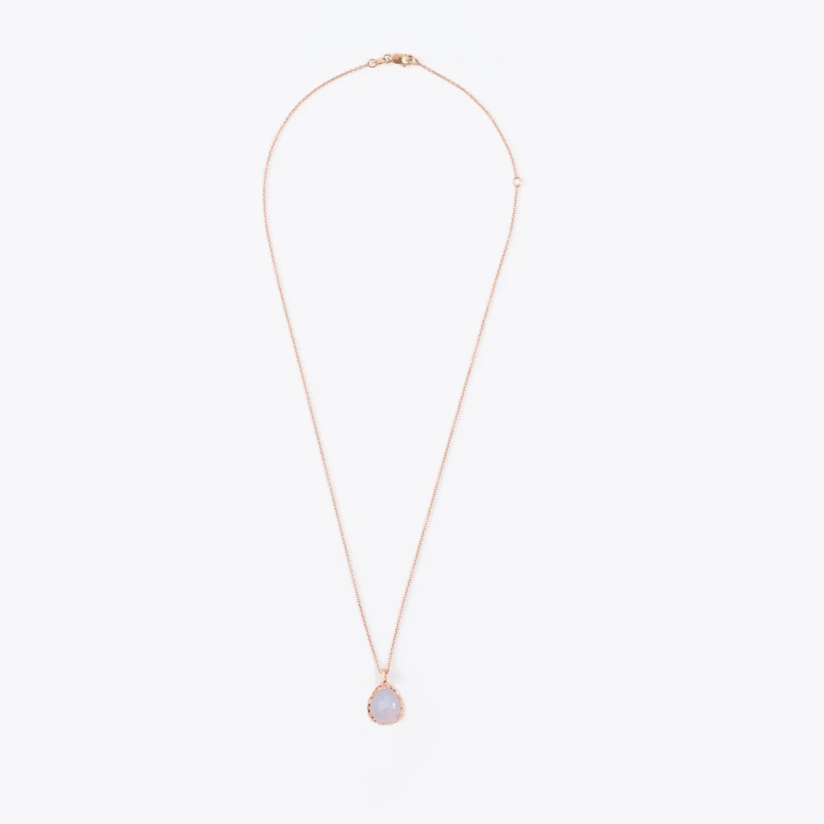 Mini Teardrop Necklace in Chalcedony - Image 3
