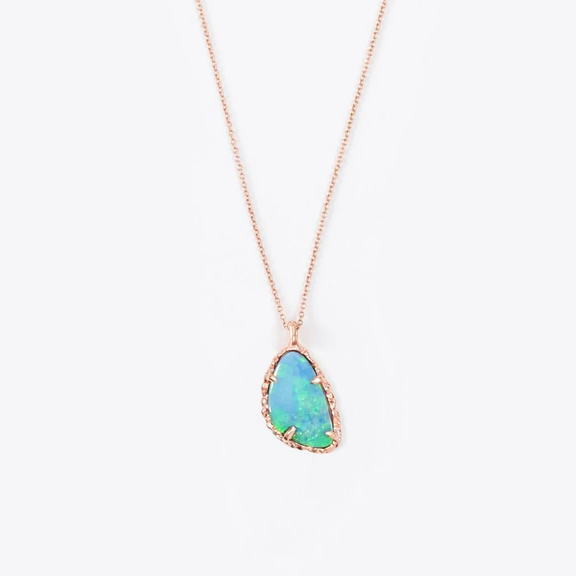 Opal Doublet Freeform Teardrop Necklace - Image 3