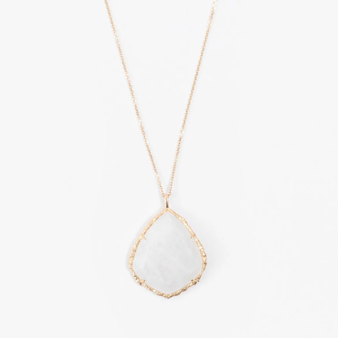 Trapezoid Necklace in Rainbow Moonstone - Image 4