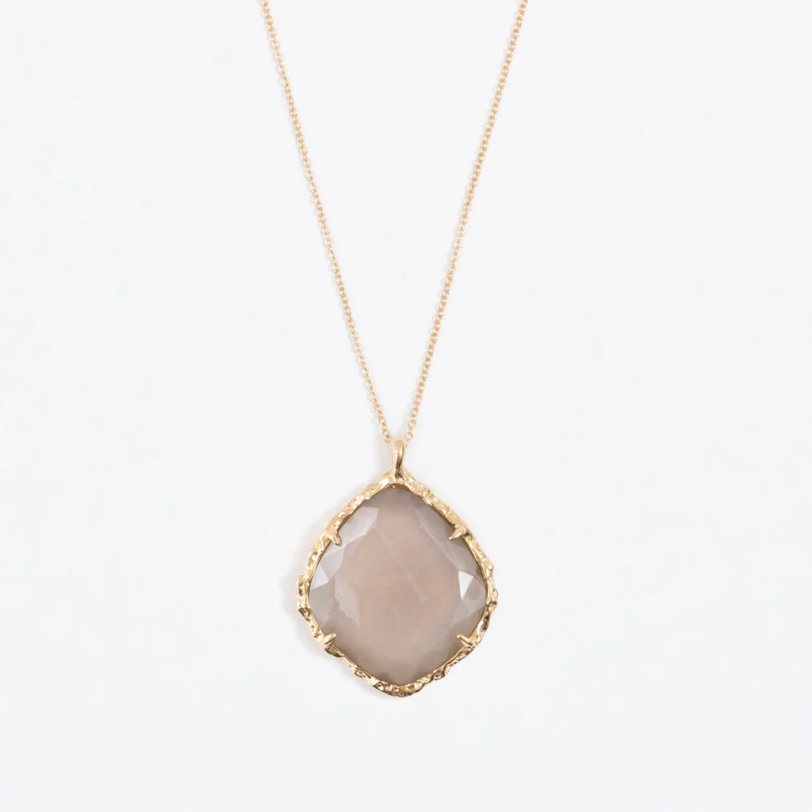 Trapezoid Necklace in Grey Moonstone - Image 3