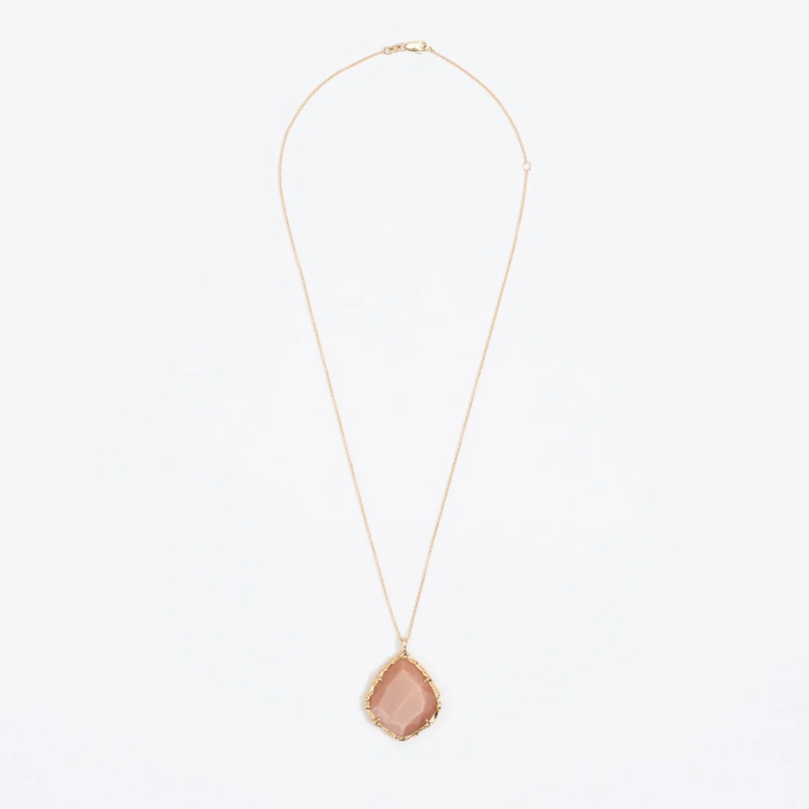 Trapezoid Necklace in Peach Moonstone - Image 4