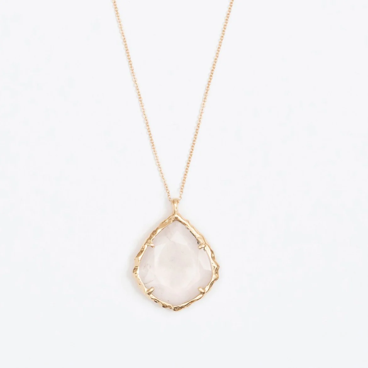 Trapezoid Necklace in Rose Quartz - Image 4